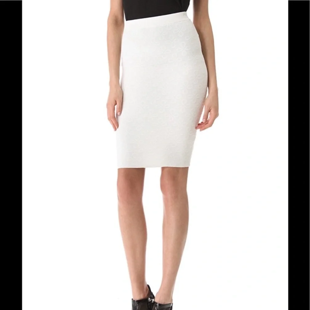 🍦Torn By Ronni Kobo Cream Celeste Textured Knit Sweater Skirt Sz XS